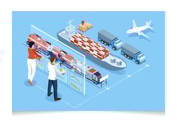 Transportation operation service, Export, Import, Cargo, Air, Road, Maritime delivery.